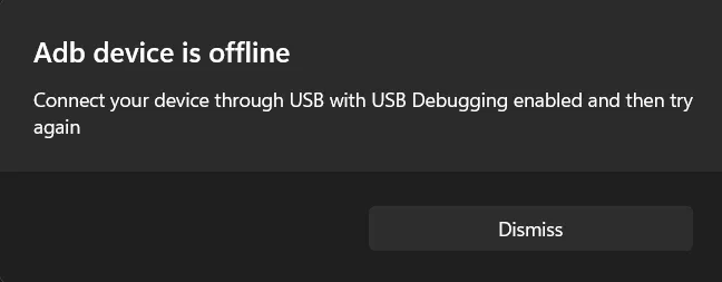 adb device offline
